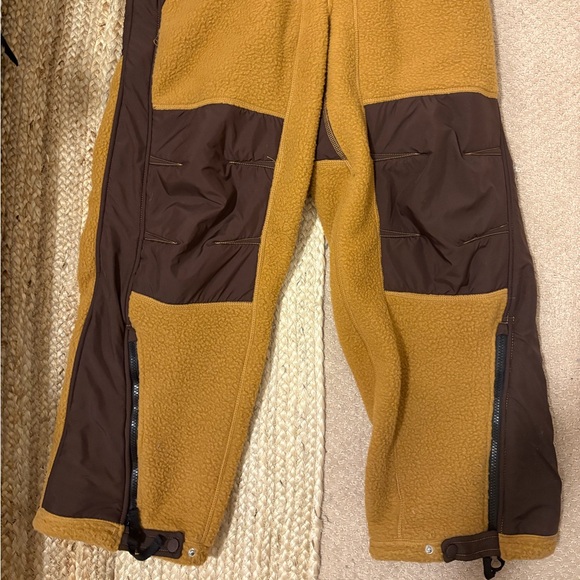 Free People Hit the Slopes High Pile Fleece Snow Bibs - Picture 3 of 6